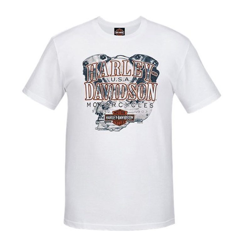 Men's Dealer Shirt "Knuckle Power" White Engine Men's Dealer Shirt "Knuckle Power" White Engine
