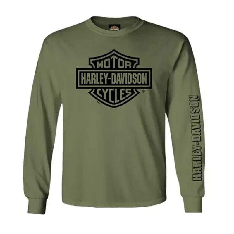 Men´s Long sleeve Bar & Shield 1 olive green Men´s Long sleeve Bar & Shield 1 olive green