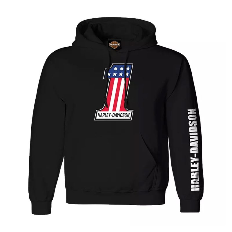Men´s Hoodie #1 H-D Black Men´s Hoodie #1 H-D Black