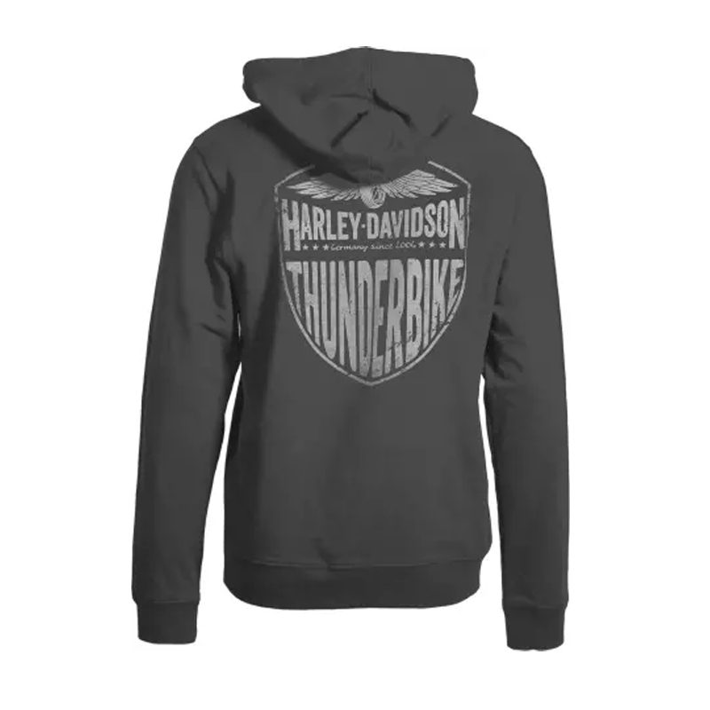 Men´s Zip Hoodie Mini Long Logo grey