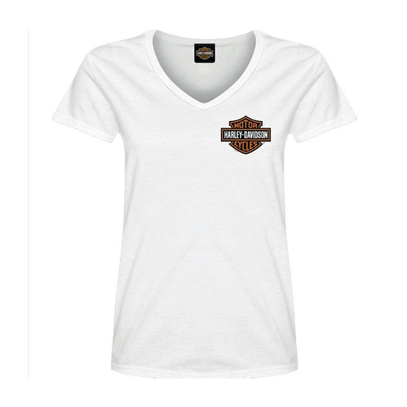 Women's Mini Bar & Shield® V-Neck T-Shirt | Short Sleeves | 50th Anniversary Back
