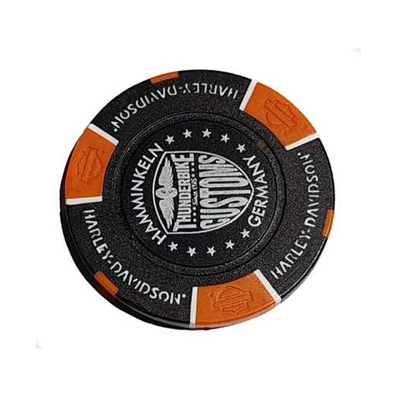 Poker Chip Stamp Black
