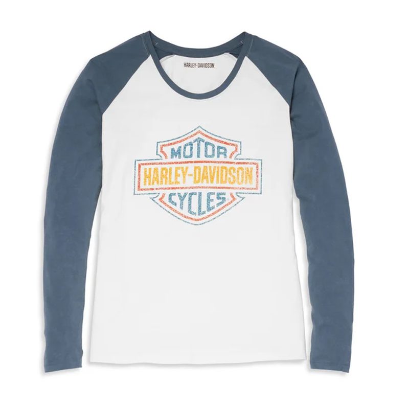 Women's Scoop Neck Raglan Sleeve Baseball Hem Tee