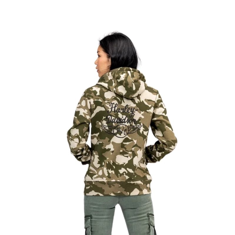Women's Salute Camouflage Zip Front Hoodie