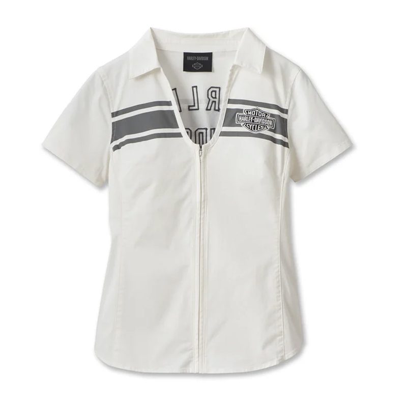 Women's Champion Club Zip Front Shirt - Cloud Dancer