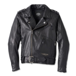 Men's 120th Anniversary Cycle Champ Leather Biker Jacket