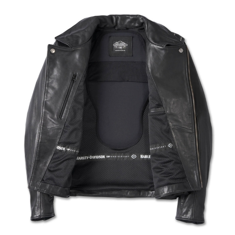 Men's 120th Anniversary Cycle Champ Leather Biker Jacket