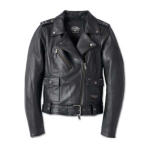 Women's 120th Anniversary Cycle Queen Leather Biker Jacket