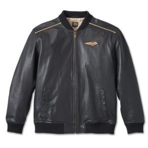 Men's 120th Anniversary Leather Jacket - Black Leather