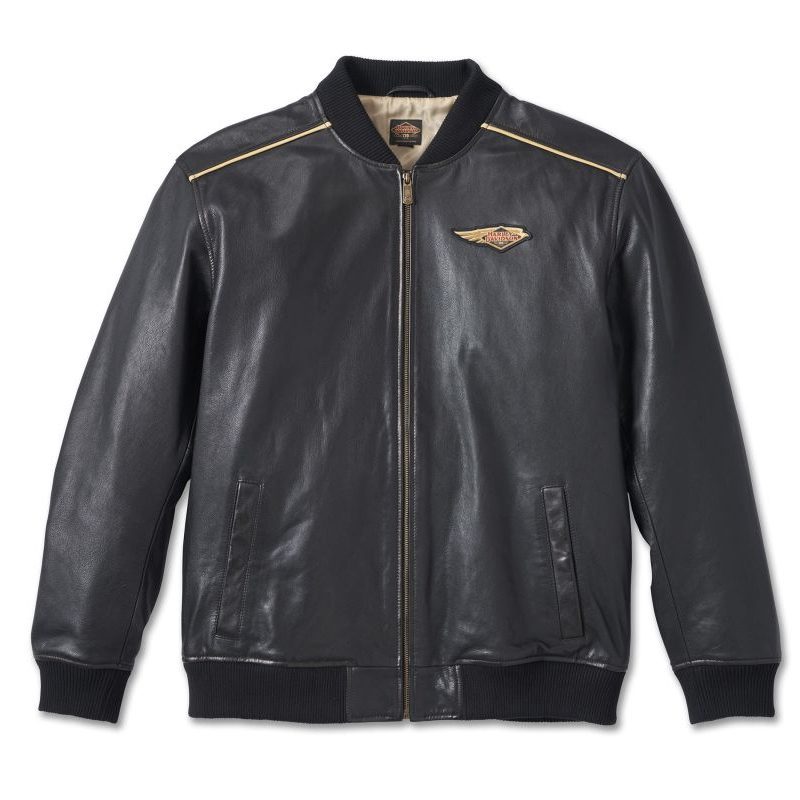 Men's 120th Anniversary Leather Jacket - Black Leather