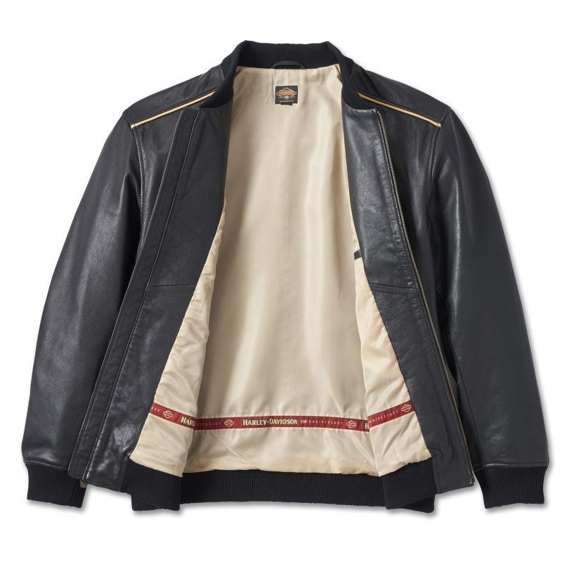 Men's 120th Anniversary Leather Jacket - Black Leather