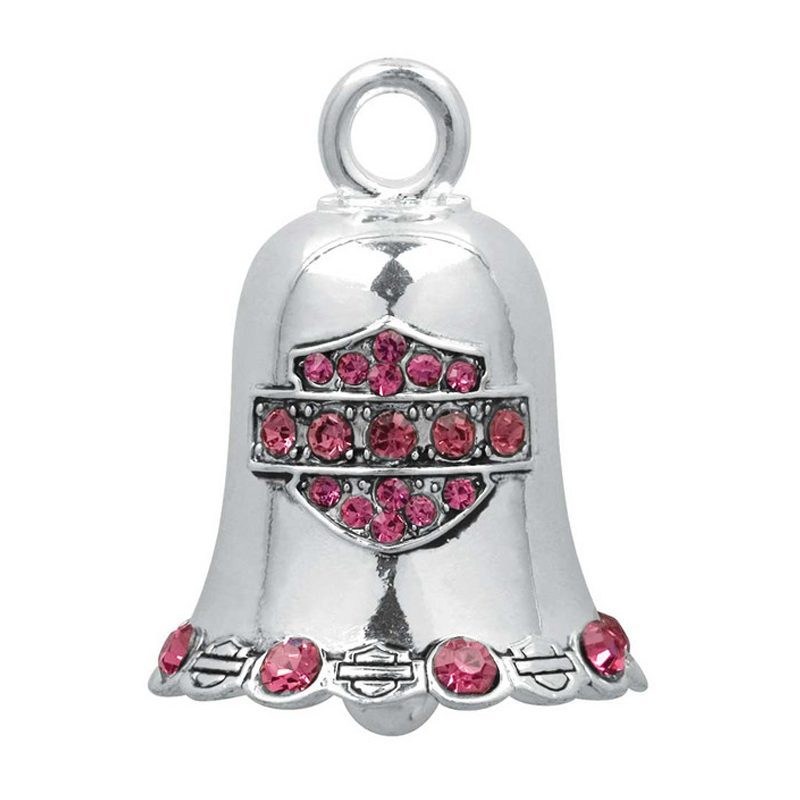 Pink Crystal Bar & Shield Ride Bell Pink Crystal Bar & Shield Ride Bell