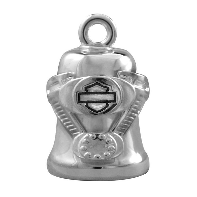 Harley-Davidson® Sculpted Engine Bar & Shield Ride Bell, Silver Finish