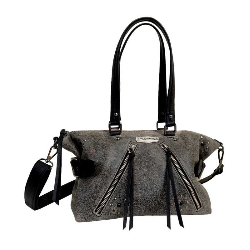 Harley-Davidson® Women's Garage Burnished Leather Satchel Purse