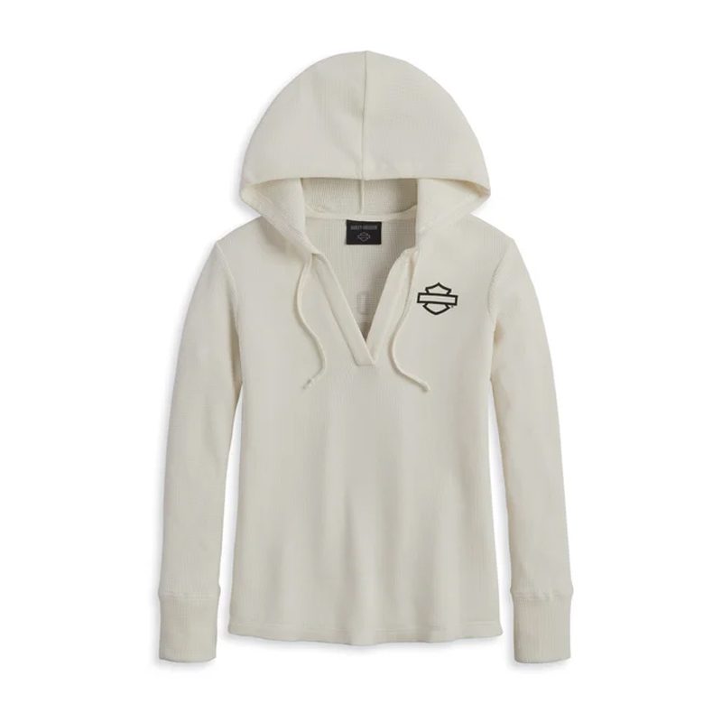 Women's Bohemian Hooded Thermal Knit Top