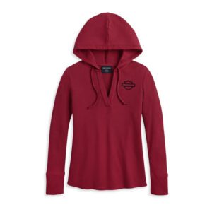 Women's Bohemian Hooded Thermal Knit Top
