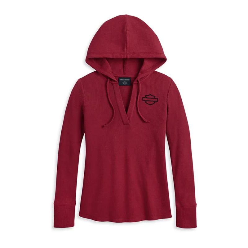 Women's Bohemian Hooded Thermal Knit Top