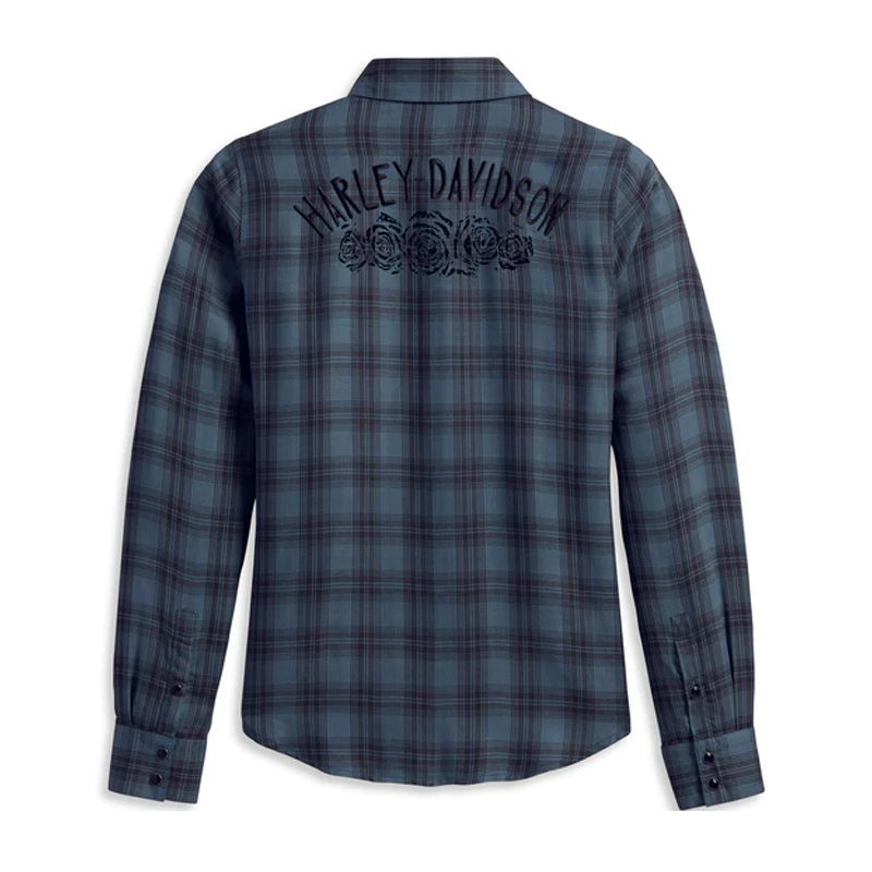 Women's Classic Enchanted Shirt - YD Plaid - Dusty Blue
