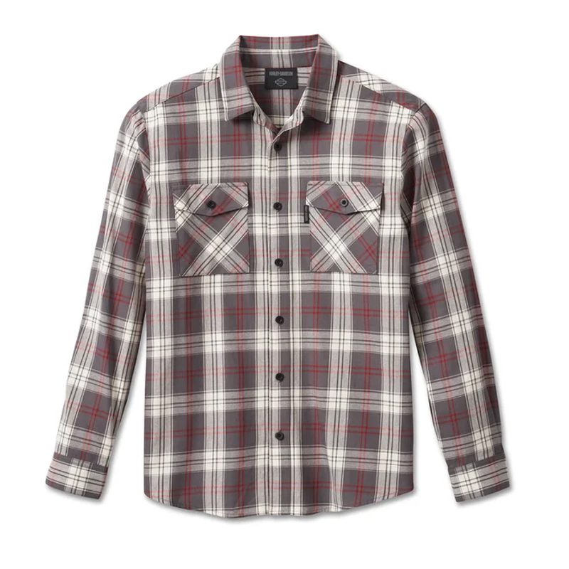 Men's Essence Shirt - Grey Plaid