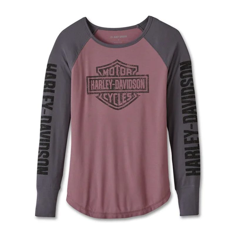 Women's Authentic Bar & Shield Rib-Knit Top - Colorblocked - Grape Shake Women's Authentic Bar & Shield Rib-Knit Top - Colorblocked - Grape Shake