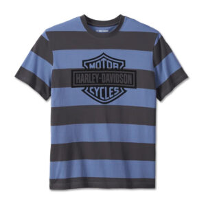 Men's Bar & Shield Striped Tee - Colony Blue Stripe