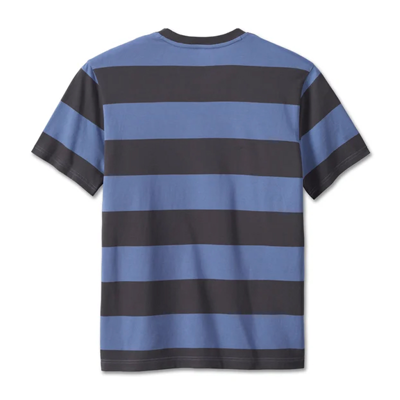 Men's Bar & Shield Striped Tee - Colony Blue Stripe