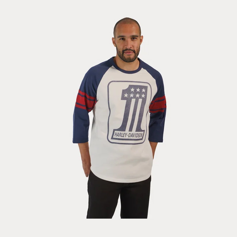 Men's #1 3/4 Raglan Tee - Colorblocked