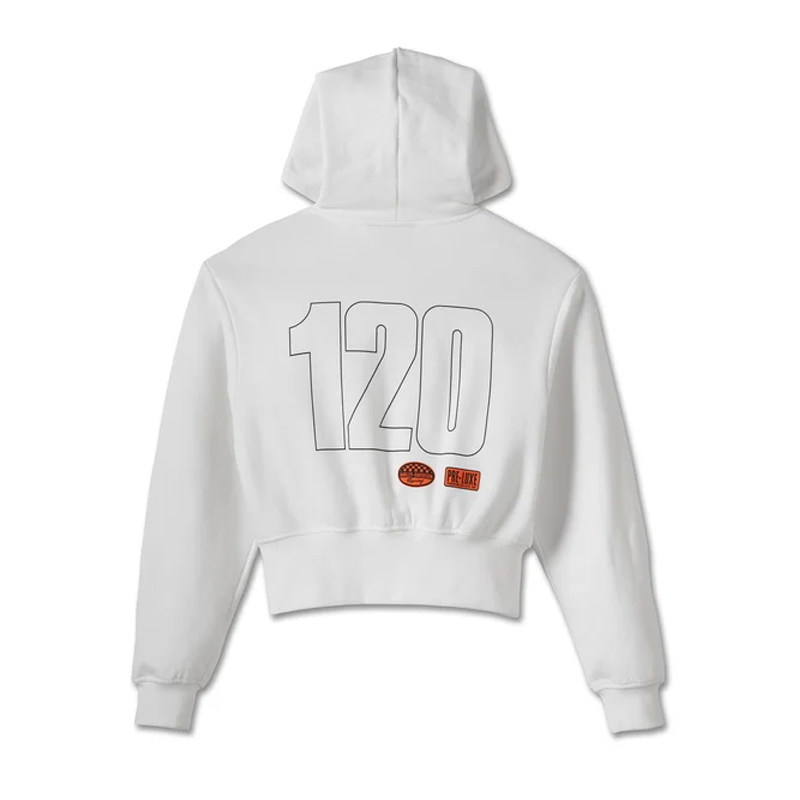 Women's 120th Anniversary Zip Front Hoodie Bright White