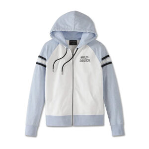 Women's Special Liberty Zip Front Hoodie - Colorblocked - Skyway