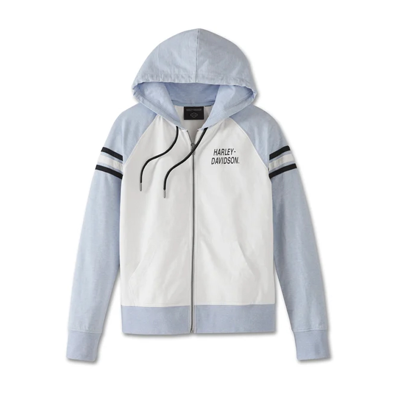Women's Special Liberty Zip Front Hoodie - Colorblocked - Skyway