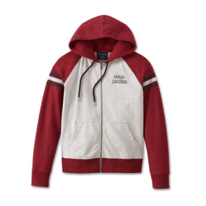 Women's Special Liberty Zip Front Hoodie - Colorblocked - Winery