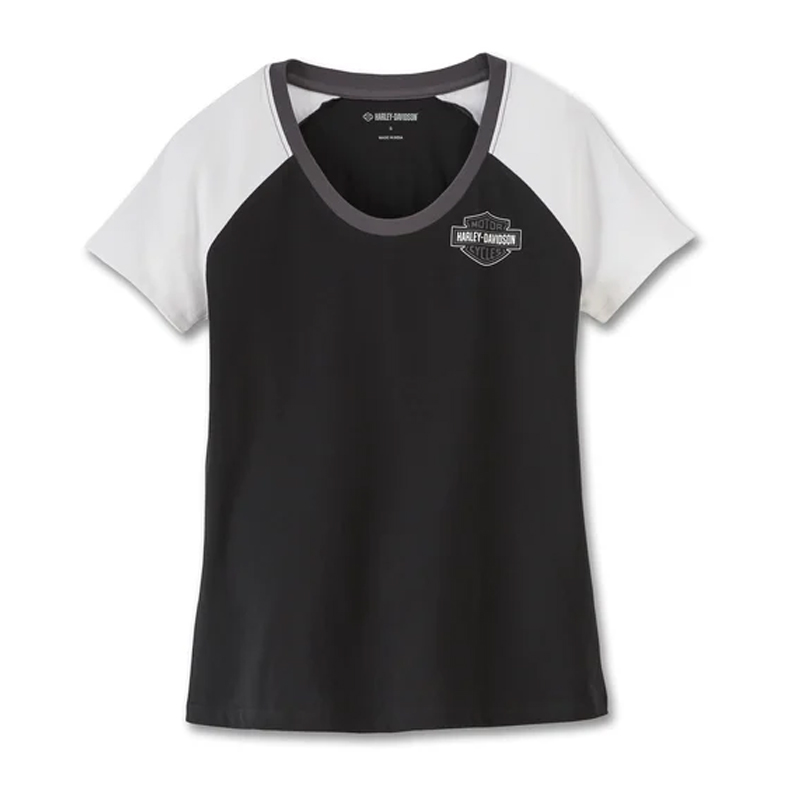 Women's United Raglan Tee - Colorblocked - Black Beauty