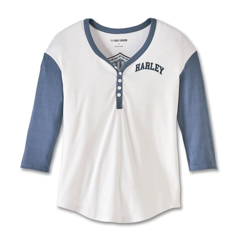 Women's Pride Contrast Henley - Colorblocked - Bright White