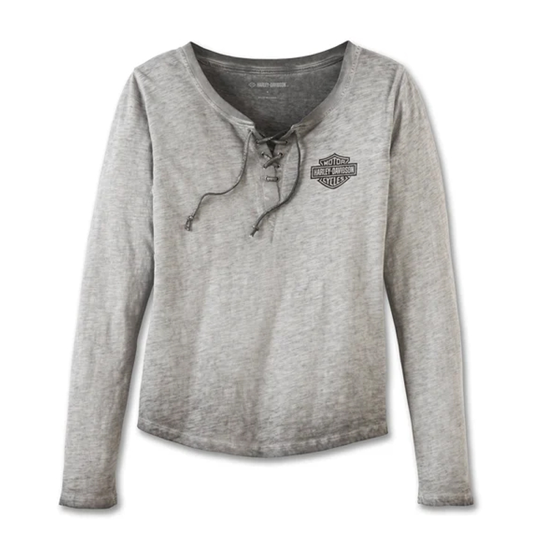 Women's Throttle Lace-Up Knit Top - Black Beauty