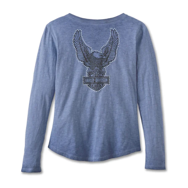 Women's Throttle Lace-Up Knit Top - Colony Blue