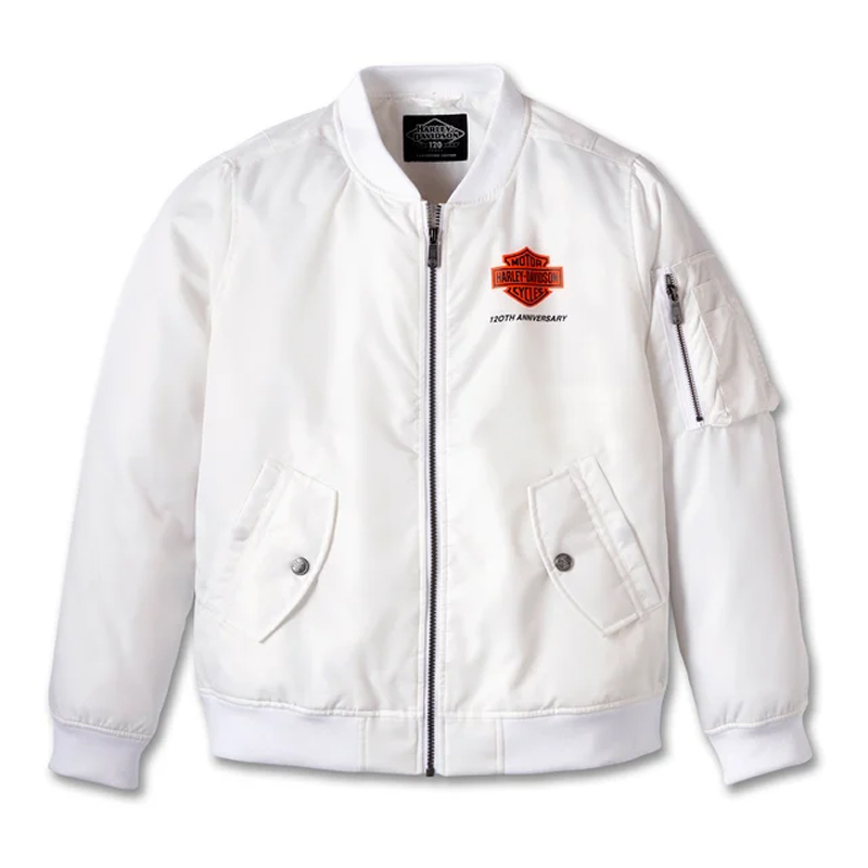 Women’s 120th Anniversary Bomber Jacket White