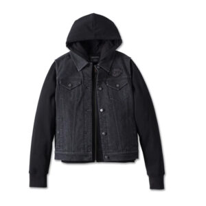 Women's Kickstart 3-in-1 Black Denim Jacket - Black Beauty