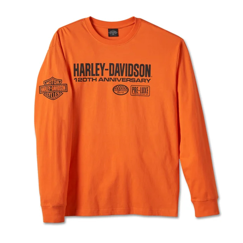 Men's 120th Anniversary Long Sleeve Tee Orange