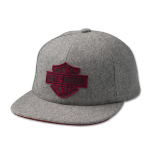 Men's Red Bar & Shield Low Profile Adjustable Hat, Heather Grey