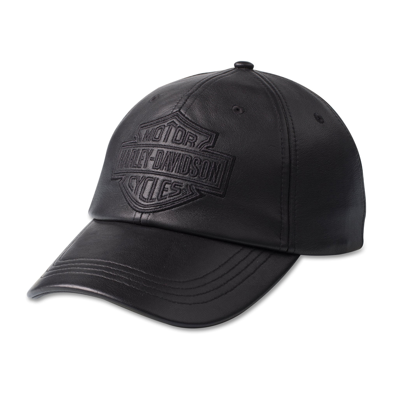 Women's Bar & Shield Leather Baseball Cap Women's Bar & Shield Leather Baseball Cap