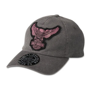 Embroidered Eagle Stretch-Fit Cap - Blackened Pearl
