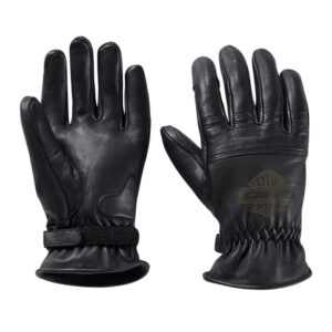 Men's Helm Leather Work Gloves Black