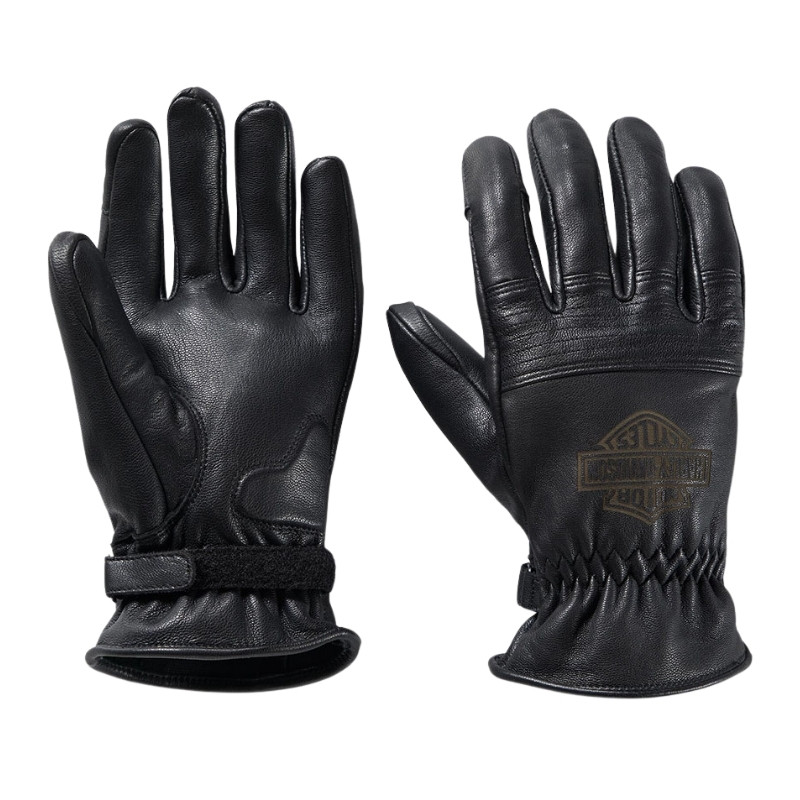 Men's Helm Leather Work Gloves Black