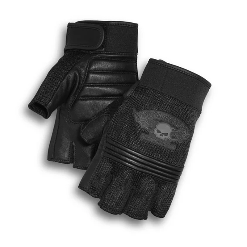 Men’s Winged Willie G Skull Fingerless Gloves Men’s Winged Willie G Skull Fingerless Gloves