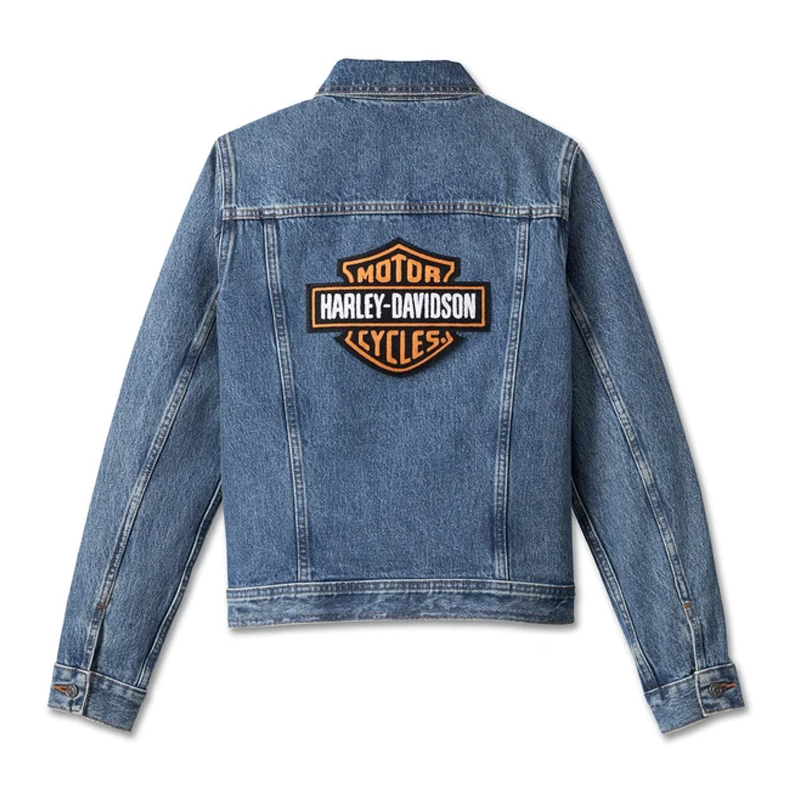 Women's Essential Bar & Shield Denim Jacket - Medium Indigo