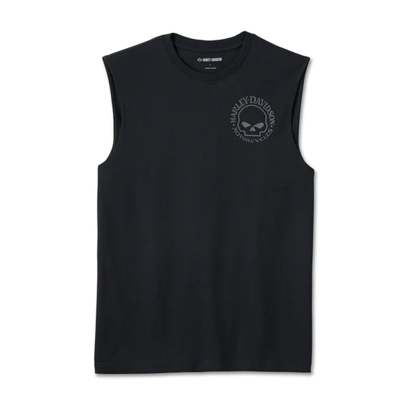 Men's Willie G Skull Muscle Tee - Black Beauty