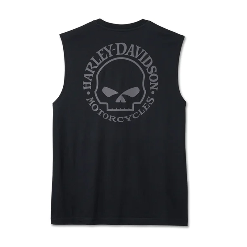Men's Willie G Skull Muscle Tee - Black Beauty