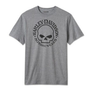Men's Willie G Skull Tee - Medium Heather Grey