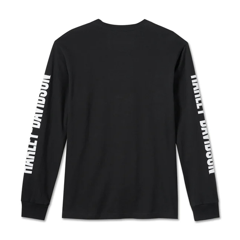 Men's Bar & Shield Long Sleeve Tee - Black