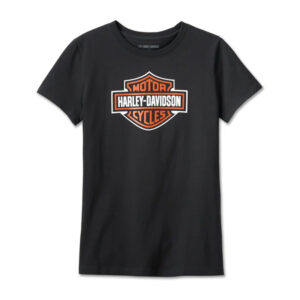 Women's Bar & Shield Short Sleeve Tee - Black Beauty